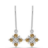 Ezüst Fülbevaló Pezsgő Moissanite-tal