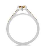 Ezüst Gyűrű Pezsgő Moissanite-tal