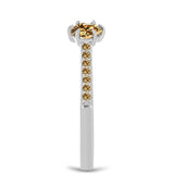 Ezüst Gyűrű Pezsgő Moissanite-tal