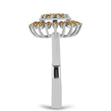 Ezüst Gyűrű Pezsgő Moissanite-tal