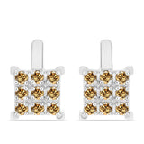 Ezüst Fülbevaló Pezsgő Moissanite-tal