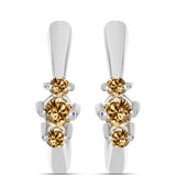 Ezüst Fülbevaló Pezsgő Moissanite-tal