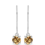 Ezüst Fülbevaló Pezsgő Moissanite-tal