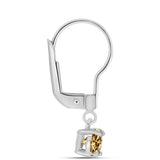 Ezüst Fülbevaló Pezsgő Moissanite-tal