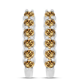 Ezüst Fülbevaló Pezsgő Moissanite-tal