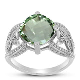 Ezüst Gyűrű Zöld Ametiszttel