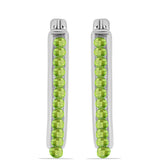 Ezüst Fülbevaló Changbai Peridottal