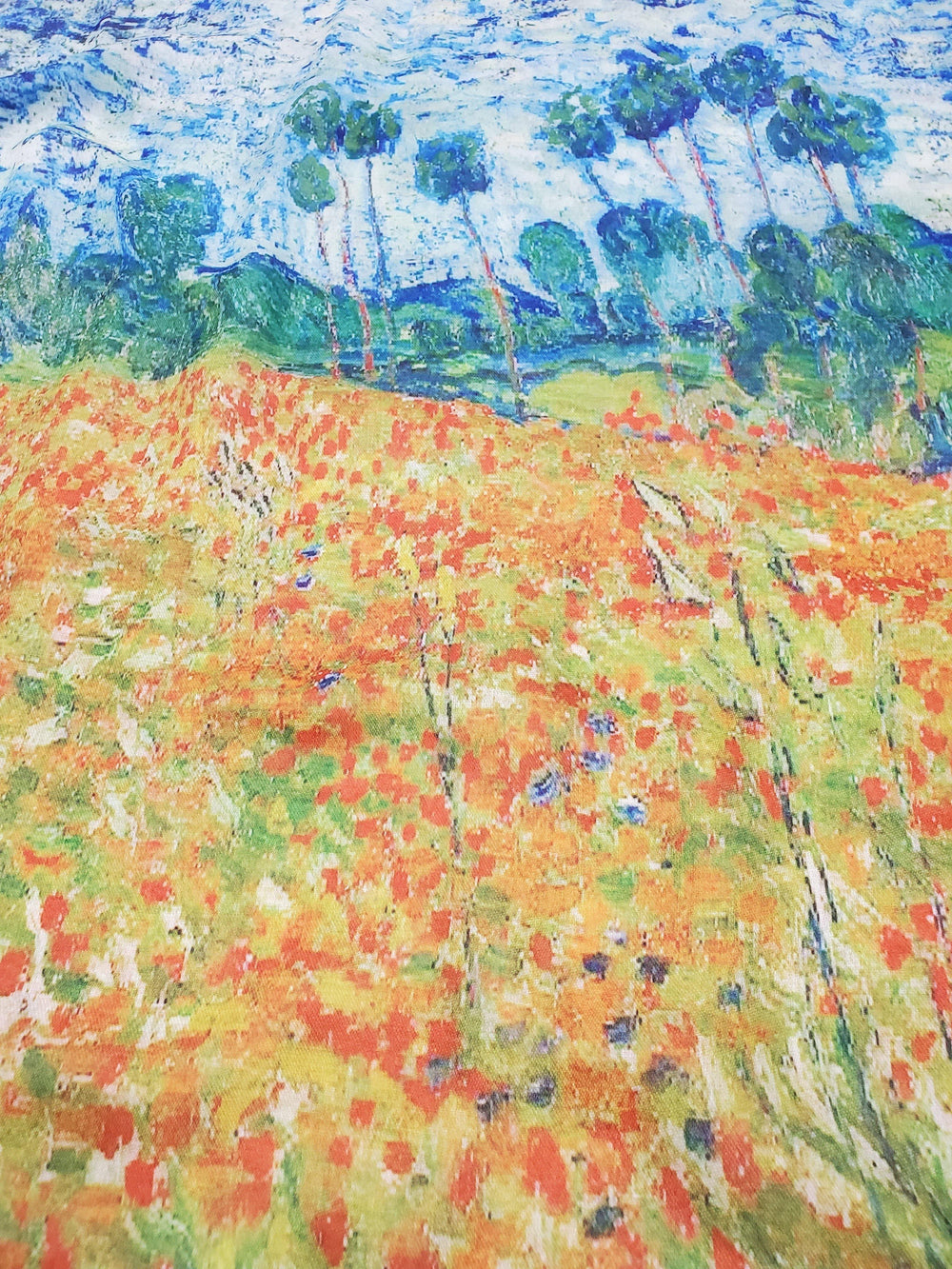 Pamut Sál-Kendő, 70 cm x 180 cm, Monet - Poppy Field - Multilady.hu