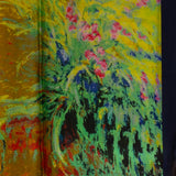 100% Selyem Sál, 90 cm x 180 cm, Olajfestmény Klimt Virágoskert