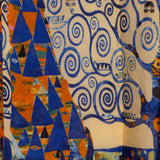 100% Selyem Sál, 90 cm x 180 cm, Klimt - Az Élet fája, Impresszionista