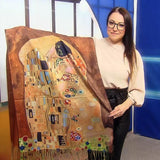 Gyapjú Sál-Kendő, 70 cm x 180 cm, Klimt - The Kiss - Multilady.hu