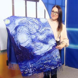 Gyapjú Sál-Kendő, 70 cm x 180 cm, Van Gogh - Starry Night - Multilady.hu