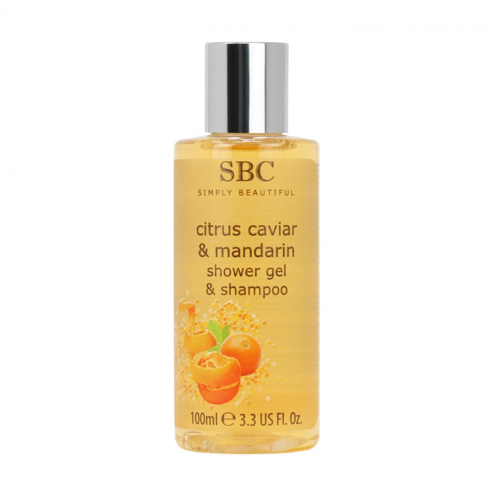 SBC Skincare Citrus Caviar & Mandarin Shower Gel & Shampoo 100ml