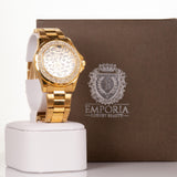 AW arany színű női óra leopárd mintás számlappal és kvrackristályokkal - Multilady.hu