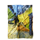 Selyem Sál-Kendő, 70 cm x 180 cm, Van Gogh - Cafe Terrace At Night - Multilady.hu