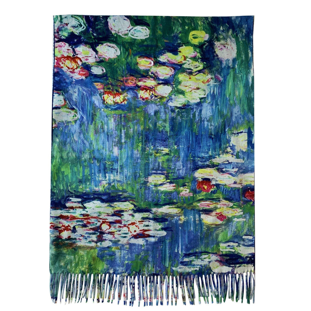 Gyapjú Sál-Kendő, 70 cm x 180 cm, Monet-Water Lilies Painting - Multilady.hu