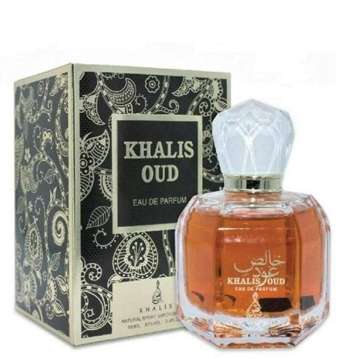 100 ml Eau de Parfum Khalis Oud Intenzív Fűszeres Oud Illat Férfiaknak és Nőknek
